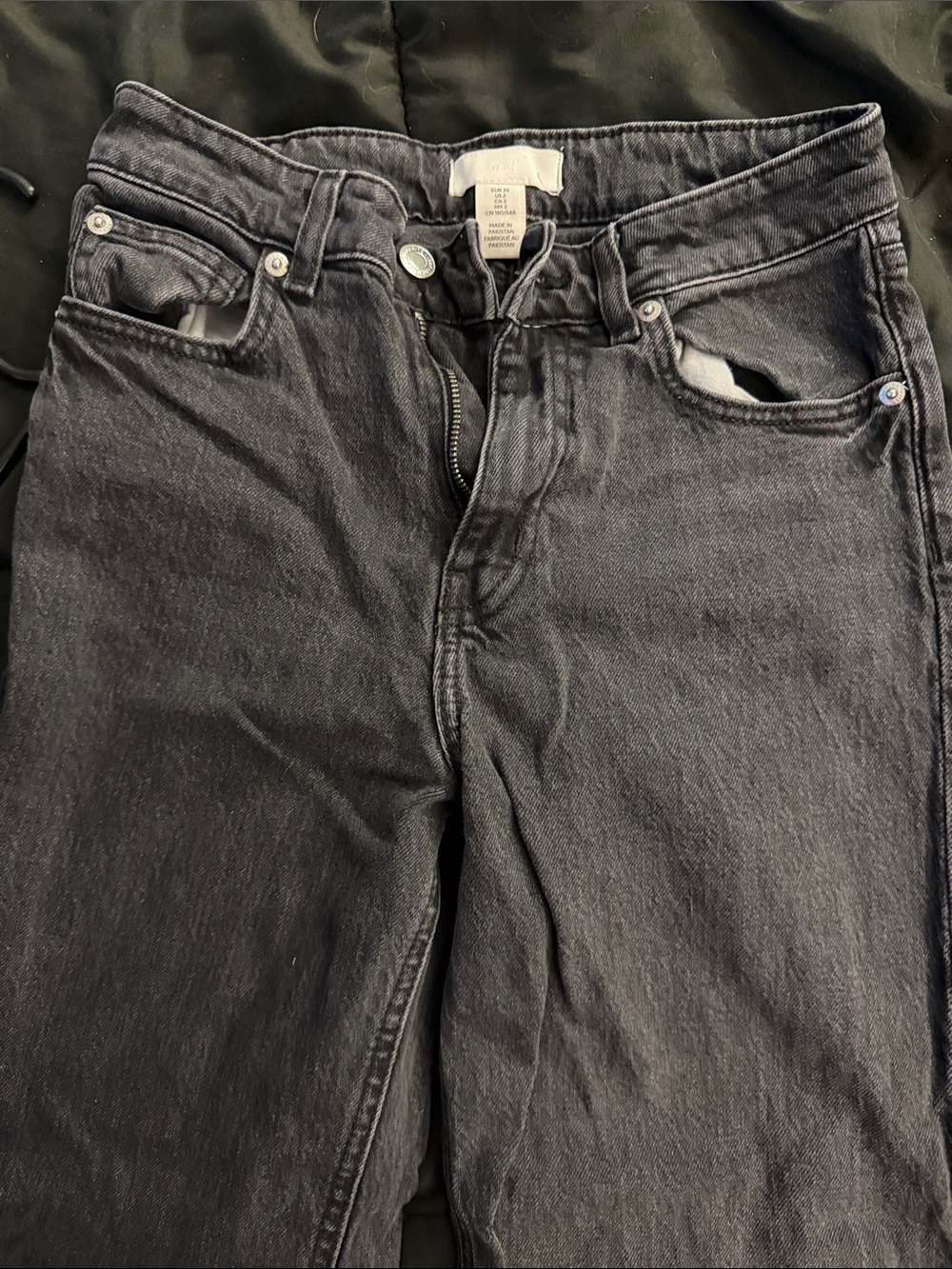 Women’s Black Washed Jeans - Classic Straight Fit
